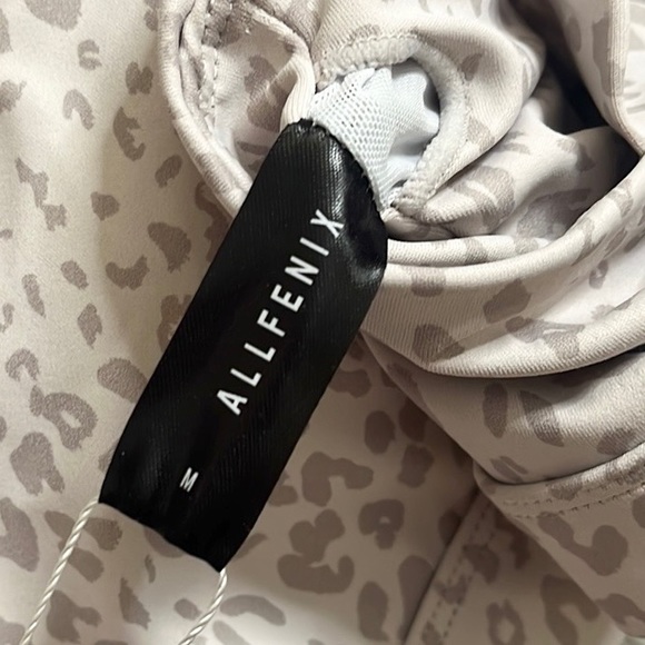 Anthropologie Allfenix Sports Bra Cheetah Dark Stone Sand M Medium New - Picture 5 of 6